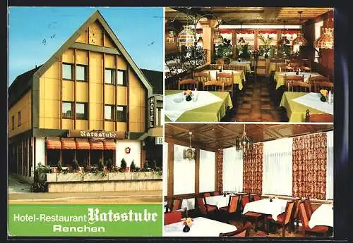 AK Renchen, Das Hotel-Restaurant Ratsstube, mit Innenansichten, Hauptstrasse 69, Inh. Familie Eckenfels