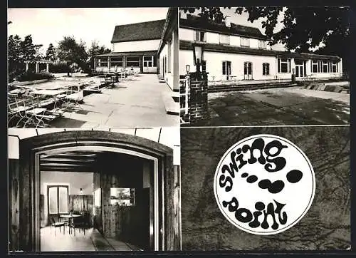 AK Berlin, Berliner Jugendclub eV, Jugendgästehaus Swing point, mit Innenansicht und Terrasse, Hohenzollernring 160