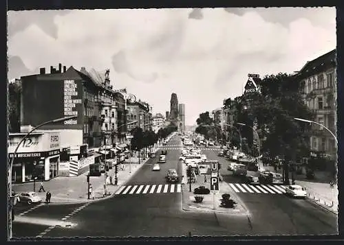 AK Berlin, Kurfürstendamm aus der Vogelschau