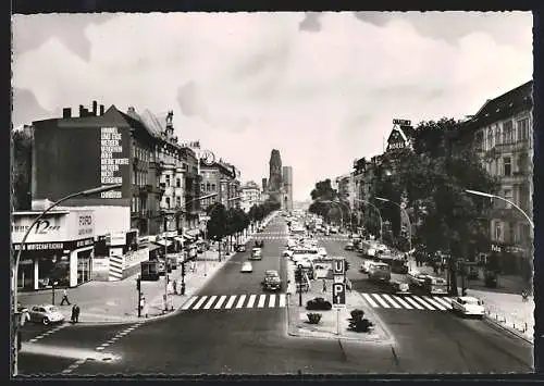 AK Berlin, Kurfürstendamm aus der Vogelschau