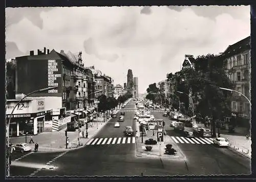 AK Berlin, Kurfürstendamm aus der Vogelschau