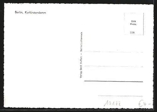 AK Berlin, Kurfürstendamm aus der Vogelschau