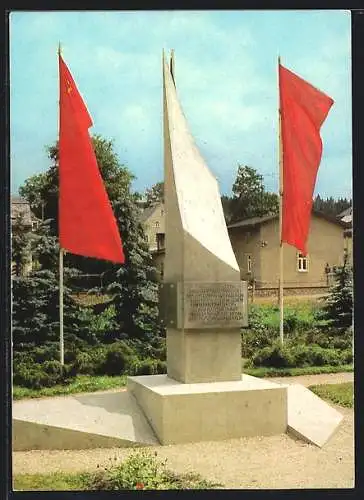 AK Morgenröthe-Rautenkranz /Vogtl, Denkmal des 1. Fliegerkosmonauten der DDR