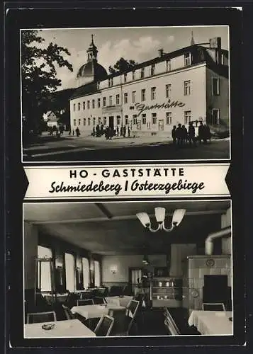 AK Schmiedeberg / Osterzg., HO-Gasthaus nebst Almtheater