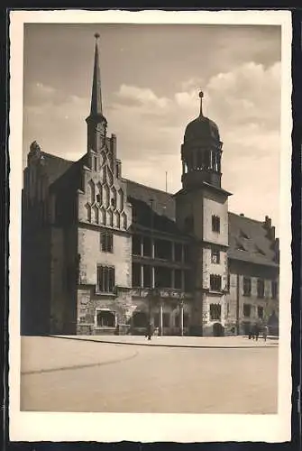 AK Halle /Saale, Am alten Rathaus