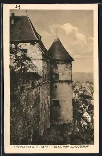 AK Heidenheim a. d. Brenz, Blick vom Schlosshof