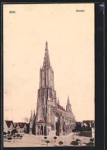 AK Ulm / Donau, Blick auf das Münster