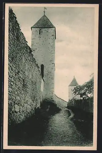 AK Dinkelsbühl, Hagel-Turm und Weisser Turm