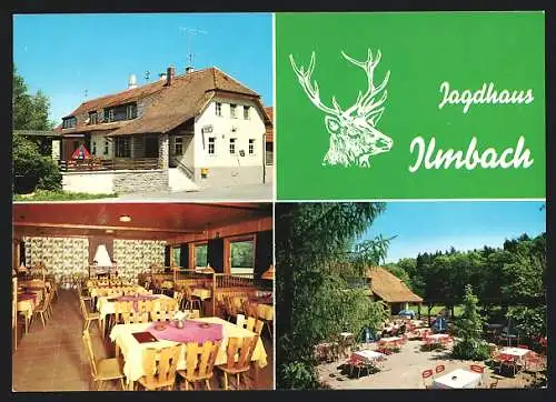 AK Ilmbach, Gasthaus mit Aussenterrasse Jagdhaus