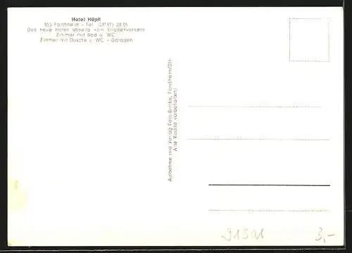 AK Forchheim / Bayern, Blick auf das Hotel Höpfl
