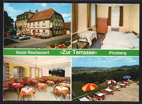 AK Pinzberg /Oberfr., Hotel-Restaurant Zur Terrasse, Bes. Familie Schrüfer