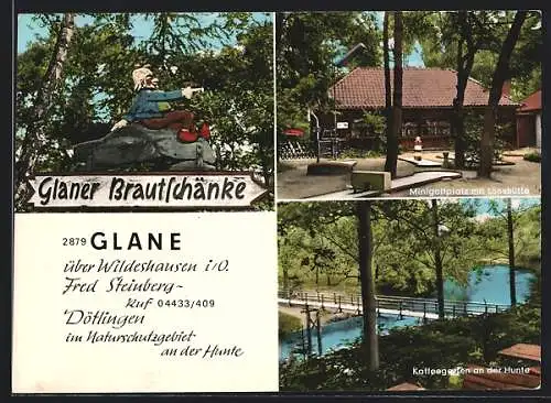 AK Glane b. Wildeshausen, Gasthaus Glaner Brauschänke, Bes. Fred Steinberg