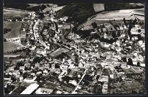 AK Morsbach / Sieg, Totalansicht vom Flugzeug aus