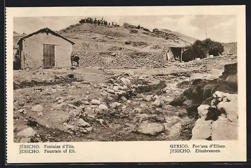 AK Jericho, der Eliasbrunnen
