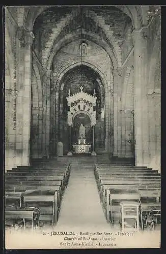 AK Jerusalem, Innenansicht der Kirche Sankt Anna