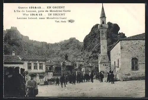 AK Ile de Lennes, Moudros-Casto mit Leuten