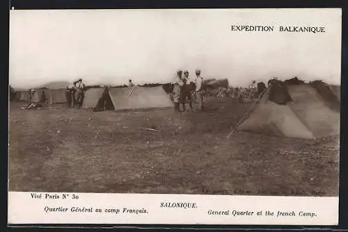 AK Salonique, Quartier Général au camp Francais