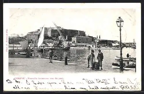 AK Corfou, Nouvelle fortresse vue du port
