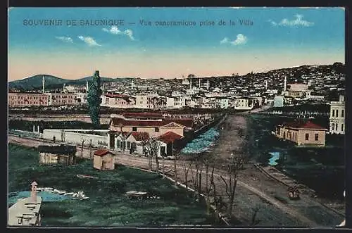 AK Salonique, Vue panoramique prise de la Ville