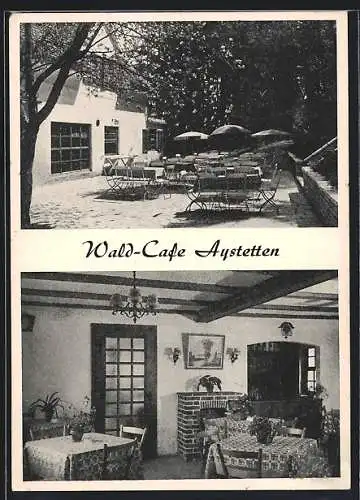 AK Aystetten, Wald-Café, Bes. E. u. M. Noll
