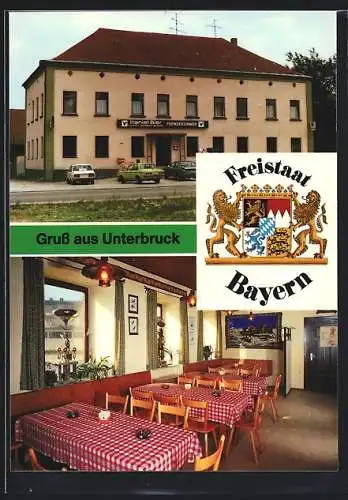 AK Unterbruck, Gasthof Fund, Ampertal 12