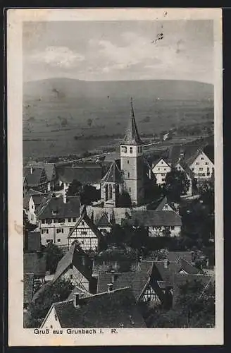 AK Grunbach i. R., Blick über die Dächer