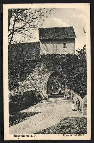 AK Hirschhorn a. N., Eingang zur Burg