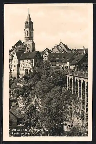 AK Rottweil, Partie am Viadukt