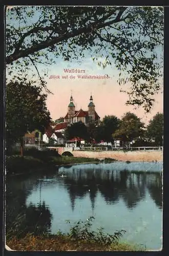 AK Walldürn, Blick auf die Wallfahrtskirche