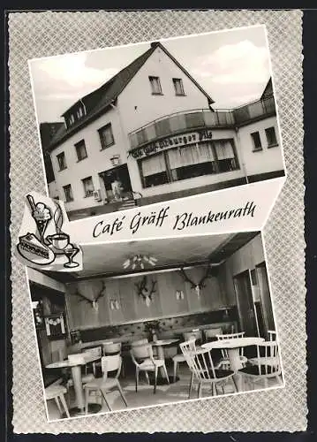 AK Blankenrath, Café Gräff mit Innenansicht