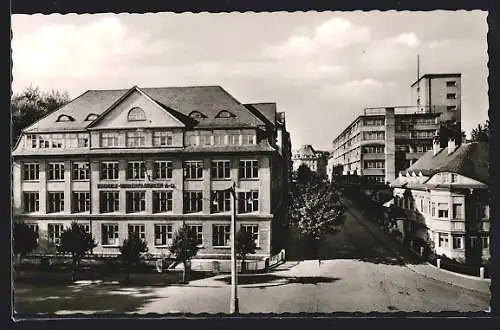 AK Schwenningen / Neckar, Kienzle Uhrenfabriken A.G. von der Strasse aus