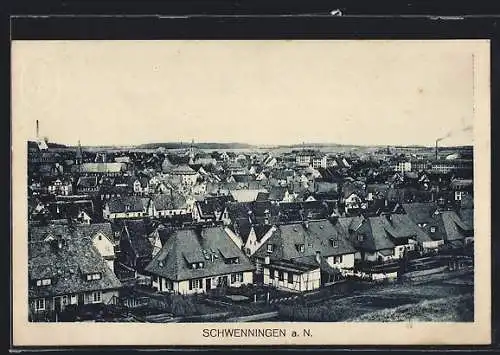 AK Schwenningen a. N., Blick über die Dächer