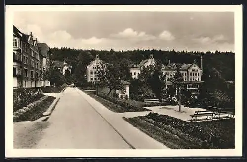 AK Oppenweiler, Strassenpartie am Kurhotel