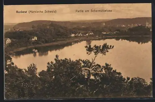 AK Buckow /Märk. Schweiz, Partie am Schermützelsee
