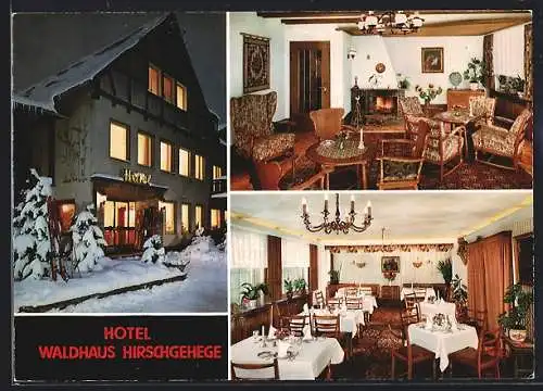 AK Kirchhundem-Oberhundem, Hotel Waldhaus Hirschgehege E. Kozik im Winter