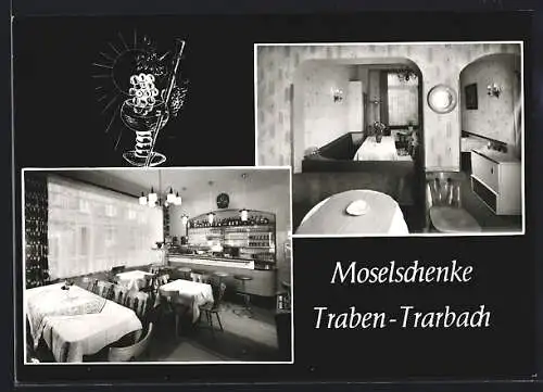 AK Traben-Trarbach, Gasthaus Moselschenke A. Hermanns, Brückenstrasse 2