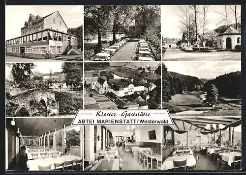 AK Streithausen /Westerwald, Abtei Marienstatt, Neun Ansichten von der Kloster-Gaststätte