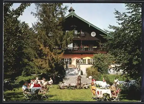 AK Bad Wörishofen, Restaurant Villa am Zollhaus mit Garten