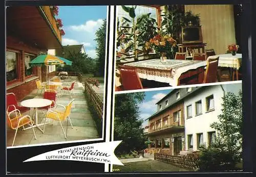 AK Weyerbusch /Ww., Pension Raiffeisen Fam. Walterschen, mit Terrasse