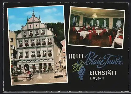 AK Eichstätt /Bay., Hotel Blaue Traube H. Haberle, Marktplatz 18