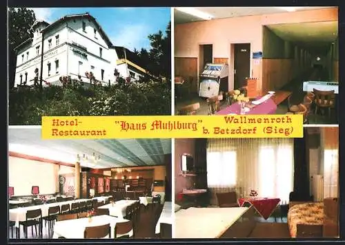 AK Wallmenroth bei Betzdorf /Sieg, Hotel-Restaurant Haus Muhlburg W. Glockmann