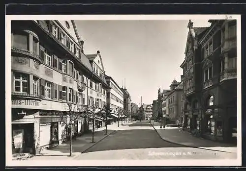AK Schwenningen a. N., Blick in die Friedrich Ebertstrasse
