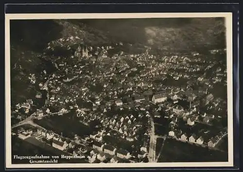 AK Heppenheim a. d. B., Gesamtansicht vom Flugzeug aus