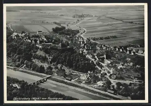 AK Oberkirchberg /Württ., Gesamtansicht vom Flugzeug aus