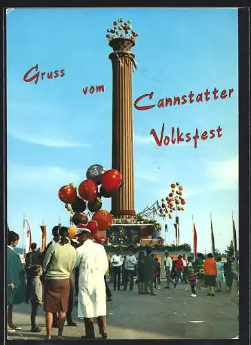 AK Cannstatt, Fruchtsäule auf dem Cannstatter Volksfest