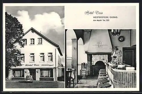 AK Westerstede /Oldbg., Das Hotel Voss mit Barbereich