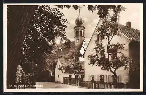 AK Dresden-Hosterwitz, An der Kirche