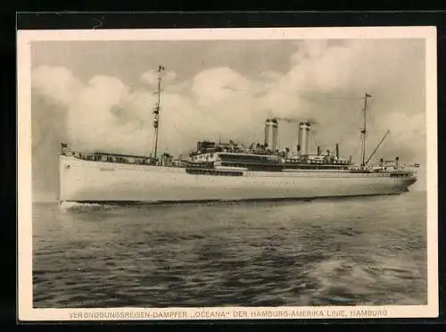 AK Dampfer Oceana der Hamburg-Amerika Linie