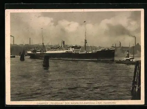 AK Dampfer Teutonia der Hamburg-Amerika Linie