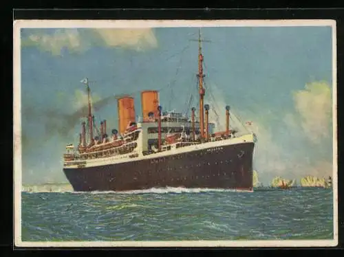 Künstler-AK Dampfer Dresden des Norddeutschen Lloyd